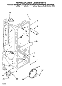 REFRIGERATOR LINER PARTS Diagram and Parts List for GS2SHEXML00  Whirlpool Refrigerator