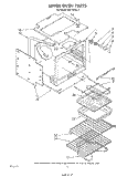 UPPER OVEN Diagram and Parts List for RB170PXL4  Whirlpool Wall Oven