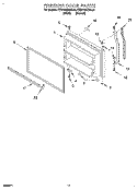 FREEZER DOOR, LIT/OPTIONAL Diagram and Parts List for KTRP18KDAL05  Whirlpool Refrigerator