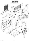 UNIT PARTS Diagram and Parts List for 5GR9SHKXLQ02  Whirlpool Refrigerator