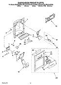 DISPENSER FRONT PARTS Diagram and Parts List for ED2JHAXTB00  Whirlpool Refrigerator