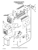 ICEMAKER PARTS Diagram and Parts List for KSSO48FTX15  KitchenAid Refrigerator