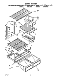 SHELF Diagram and Parts List for ET20NMXAW01  Whirlpool Refrigerator