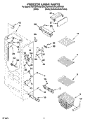 FREEZER LINER PARTS Diagram and Parts List for ES5LHAXSQ00  Whirlpool Refrigerator