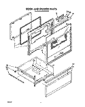 DOOR AND DRAWER Diagram and Parts List for RM973BXST0  Whirlpool Microwave Oven Combo