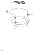 HEATER PARTS Diagram and Parts List for DU1048XTPS4  Whirlpool Dishwasher