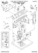 TOP AND CONSOLE, LIT/OPTIONAL Diagram and Parts List for LGP6848AN1  Whirlpool Dryer