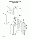 REFRIGERATOR DOOR PARTS Diagram and Parts List for KFIS25XVMS2  KitchenAid Refrigerator