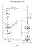 3367725 PUMP AND MOTOR Diagram and Parts List for DU8500XT0  Whirlpool Dishwasher