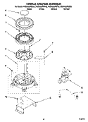 Part Location Diagram of 9763493 Whirlpool Burner Assembly., Triple Crown Brn
