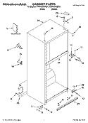 CABINET PARTS Diagram and Parts List for KTRP19KRWH01  KitchenAid Refrigerator