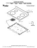 COOKTOP PARTS Diagram and Parts List for WFE510S0AT0  Whirlpool Range