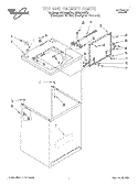 TOP AND CABINET Diagram and Parts List for GSQ9300EQ0  Whirlpool Washer