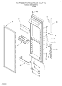 REFRIGERATOR DOOR Diagram and Parts List for SS25AQXHW00  Whirlpool Refrigerator