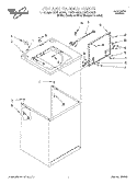TOP AND CABINET Diagram and Parts List for LXR7144EW0  Whirlpool Washer