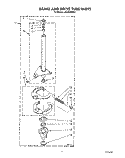BRAKE AND DRIVE TUBE Diagram and Parts List for LA8400XWF1  Whirlpool Washer