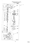GEARCASE Diagram and Parts List for RAB2121KW0  Roper Washer