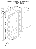 CABINET AND BREAKER TRIM Diagram and Parts List for KBLC36FKS00  KitchenAid Refrigerator