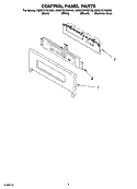 CONTROL PANEL PARTS Diagram and Parts List for KEBC107KSS03  KitchenAid Wall Oven