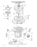 PUMP AND MOTOR Diagram and Parts List for 4KUDC220T2  KitchenAid Dishwasher