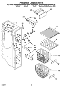 FREEZER LINER PARTS Diagram and Parts List for GS2SHAXMS00  Whirlpool Refrigerator