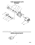 PUMP AND MOTOR, MISCELLANEOUS Diagram and Parts List for WU4500B1  Roper Dishwasher