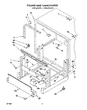 FRAME AND TANK Diagram and Parts List for KUDJ23HY3  KitchenAid Dishwasher