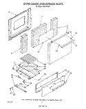 OVEN DOOR AND BROILER Diagram and Parts List for FGP210VL1  Whirlpool Range
