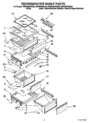 REFRIGERATOR SHELF PARTS Diagram and Parts List for KSRS25RVMS00  KitchenAid Refrigerator