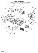 AIR FLOW PARTS Diagram and Parts List for KHHS179LWH2  KitchenAid Microwave