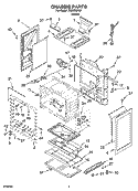 CHASSIS PARTS Diagram and Parts List for FGS325RQ1  Roper Range