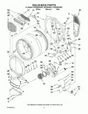 BULKHEAD PARTS Diagram and Parts List for WGD9550WR0  Whirlpool Dryer