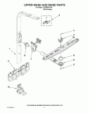 UPPER WASH AND RINSE PARTS Diagram and Parts List for KUDS50FVPA5  KitchenAid Dishwasher
