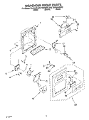 DISPENSER FRONT Diagram and Parts List for GD2SHAXLT00  Whirlpool Refrigerator