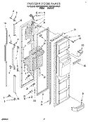 FREEZER DOOR Diagram and Parts List for KSRC22DBWH01  KitchenAid Refrigerator