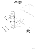 SECTION Diagram and Parts List for EH100FXKQ00  Whirlpool Freezer