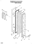 FREEZER DOOR Diagram and Parts List for RS20EKXBW00  Roper Refrigerator