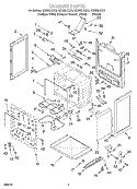 CHASSIS Diagram and Parts List for GR396LXGQ2  Whirlpool Range
