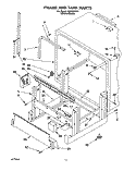 FRAME AND TANK Diagram and Parts List for KUDA23ZY1  KitchenAid Dishwasher