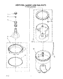 AGITATOR, BASKET AND TUB Diagram and Parts List for LA5900XSW1  Whirlpool Washer