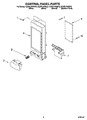 CONTROL PANEL PARTS Diagram and Parts List for KOMS155MSS0  KitchenAid Microwave