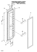 FREEZER DOOR PARTS Diagram and Parts List for KSSS36FMX00  KitchenAid Refrigerator