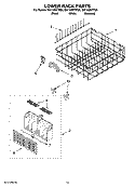LOWER RACK PARTS, OPTIONAL PARTS (NOT INCLUDED) Diagram and Parts List for DU1145XTPBA  Whirlpool Dishwasher