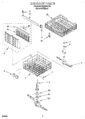 DISHRACK, LIT/OPTIONAL Diagram and Parts List for DP8700XYN3  Whirlpool Dishwasher