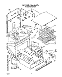 UPPER OVEN Diagram and Parts List for RB270PXXW0  Whirlpool Wall Oven