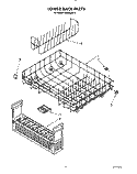 LOWER RACK Diagram and Parts List for KUDS220T2  KitchenAid Dishwasher