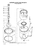 AGITATOR, BASKET AND TUB Diagram and Parts List for KAWE764WWH1  KitchenAid Washer