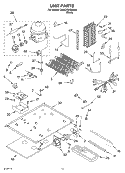 UNIT Diagram and Parts List for 3XEC5THGKB00  Whirlpool Refrigerator