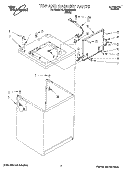 TOP AND CABINET, LIT/OPTIONAL Diagram and Parts List for 6LSP8255AW2  Whirlpool Washer
