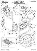 SECTION Diagram and Parts List for LET7848AZ1  Whirlpool Dryer